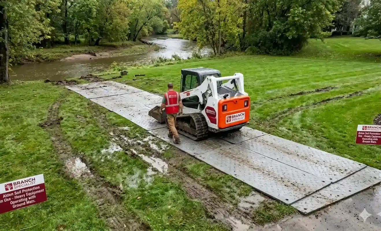 Saturated soil in yard